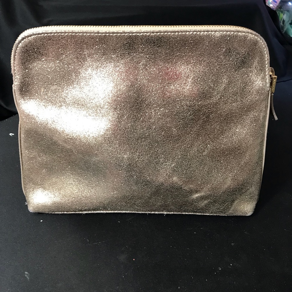 Gold crackle insider pouch bag India Hicks